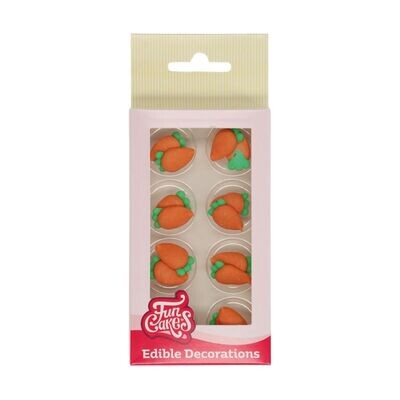 FunCakes Sugar Decorations -CARROTS 16τμχ - Βρώσιμα Διακοσμητικά Ζαχαρωτά Καρότα