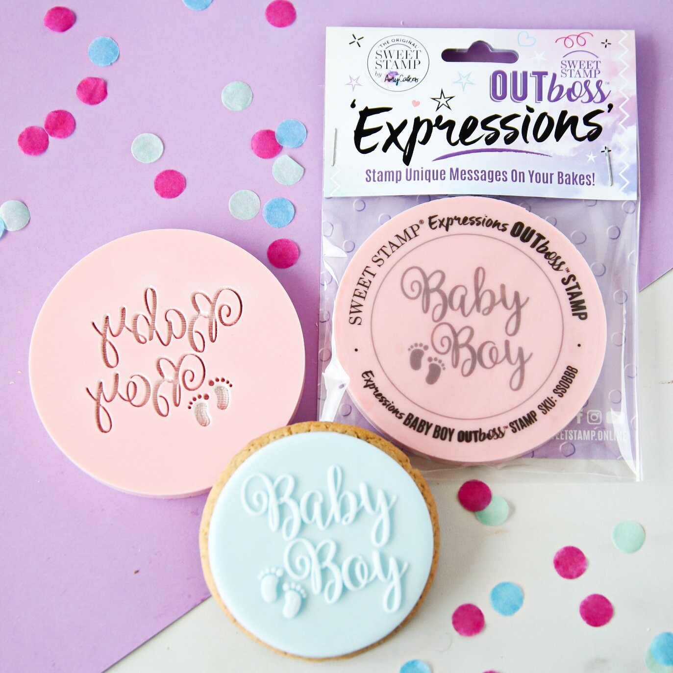 Sweet Stamp -OUTboss Expressions -BABY BOY - Σφραγίδα BABY BOY