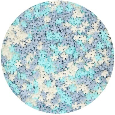 FunCakes Sprinkles -SNOWFLAKES -MINI MIX -Μείγμα Ζαχαρωτών Μίνι Χιονονιφάδες 50γρ