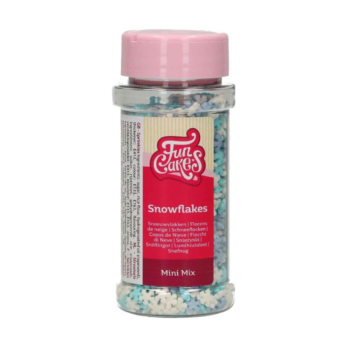 FunCakes Sprinkles -SNOWFLAKES -MINI MIX -Μείγμα Ζαχαρωτών Μίνι Χιονονιφάδες 50γρ