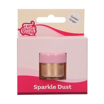 FunCakes Edible Dust -SPARKLE -GOLDEN GINGER - Βρώσιμη Σκόνη - Λαμπερό Χρυσό Χάλκινο/Μπρονζέ με Γκλίτερ