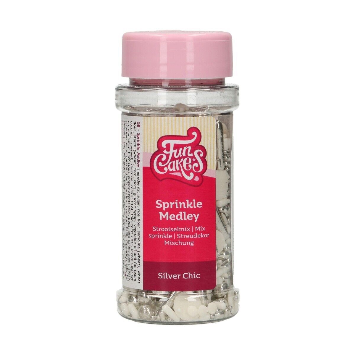 FunCakes Sprinkle Mix 65γρ -SILVER CHIC MEDLEY- Μείγμα Ζαχαρωτών Ασημένιο &#39;Chic&#39;