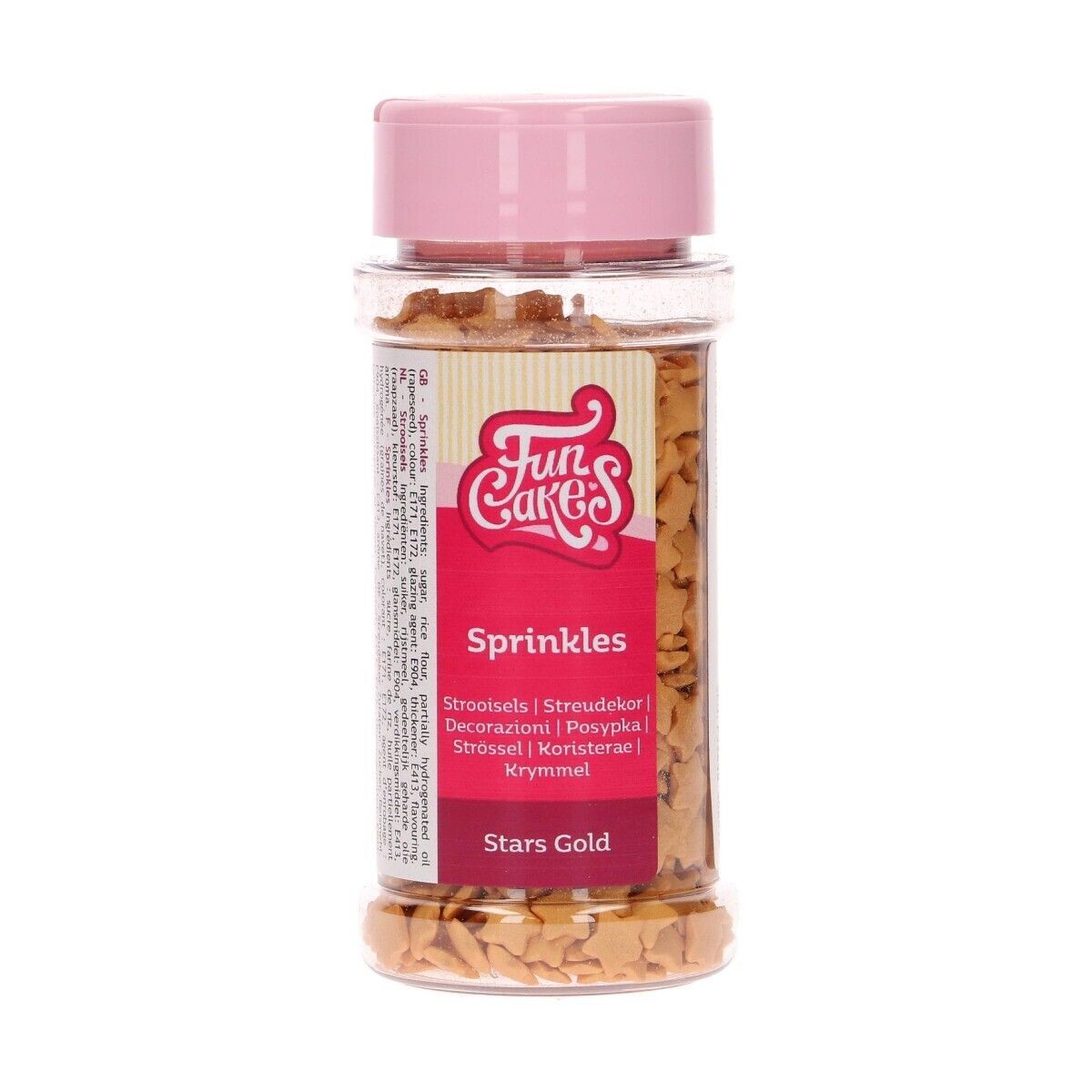 FunCakes Sprinkles -STARS -GOLD -Μείγμα Ζαχαρωτών Χρυσά Αστέρια 60γρ