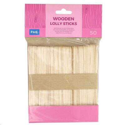 PME Wooden Lolly Sticks pk/50 - Ξυλάκια για Popsicles και Cake Pops