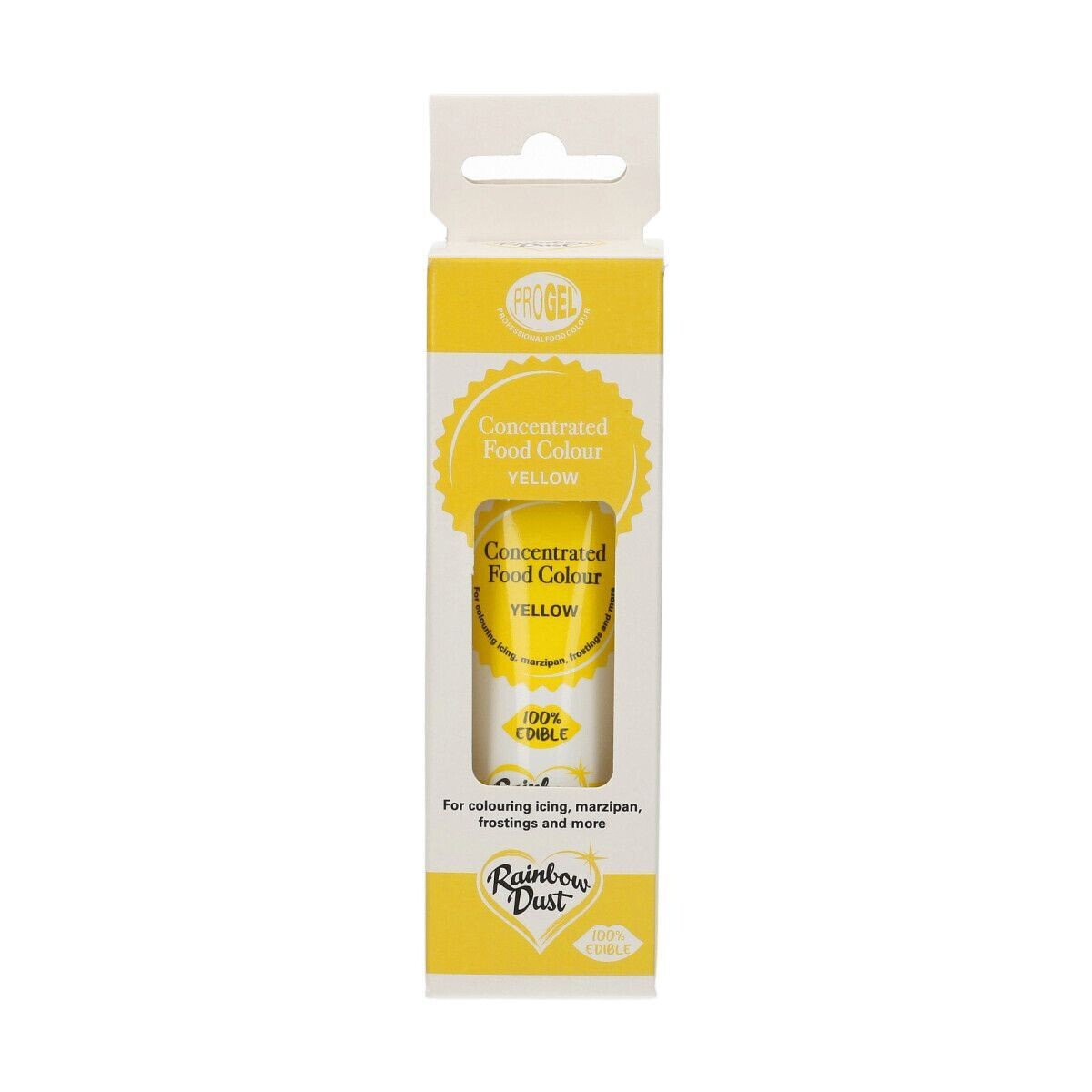 Rainbow Dust ProGel® -YELLOW -Χρώμα Τζελ  Κίτρινο 25γρ