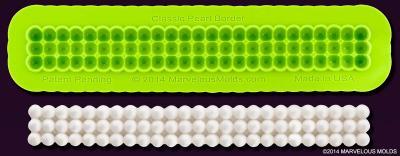 Marvelous Molds Silicone Mould -CAKE BORDER -CLASSIC PEARLS -Καλούπι Σιλικόνης Πέρλες Τριπλή Σειρά