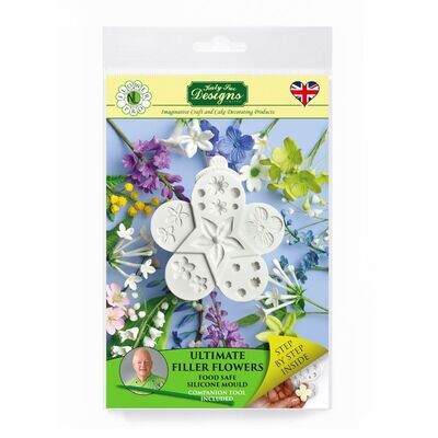 Katy Sue Silicone Mould &amp; Veiner -ULTIMATE FILLER FLOWERS - Καλούπι Σιλικόνης και πατάκι Διάφορα Λουλούδια