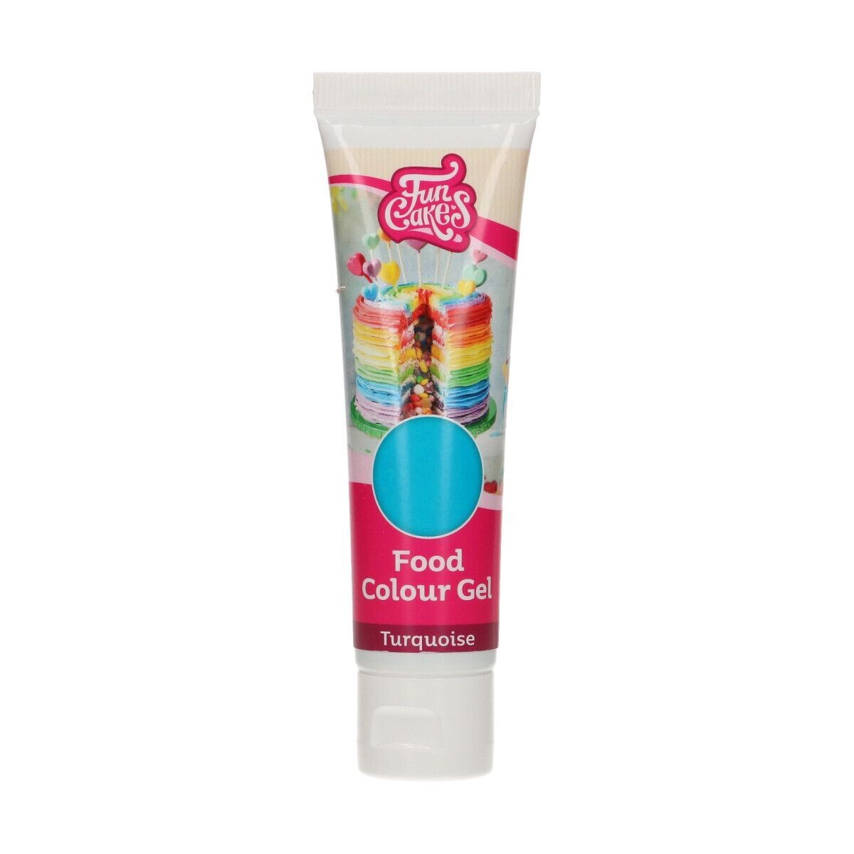 FunCakes FunColours GEL -TURQUOISE -Χρώμα Τζελ -Τιρκουάζ 30γρ