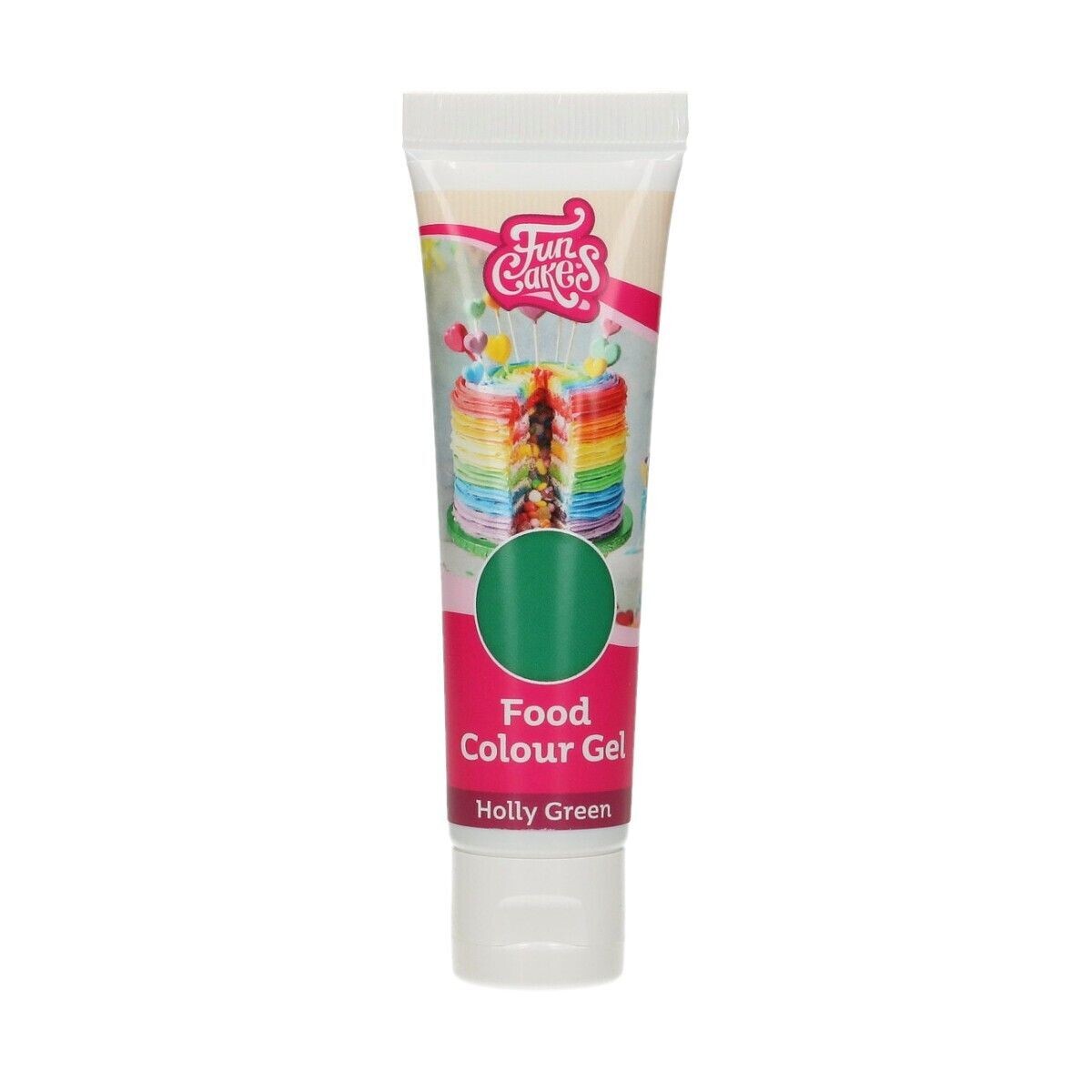FunCakes FunColours GEL -HOLLY GREEN -Χρώμα Τζελ -Πράσινο Γκι 30γρ