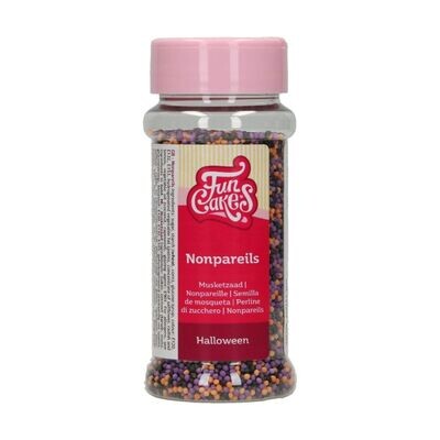 FunCakes Nonpareils -HALLOWEEN 80g - Κας-Κας HALLOWEEN - Μαύρο, Μωβ και Πορτοκαλί