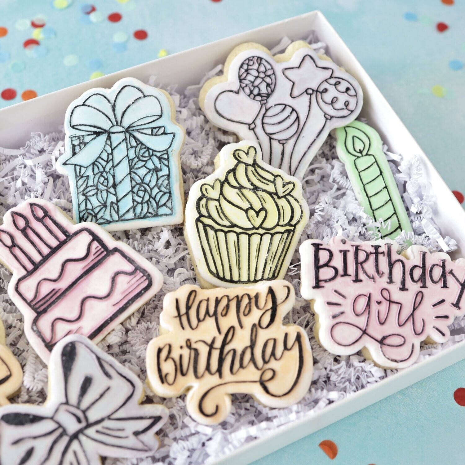 SALE!!! Sweet Stamp -OUTboss Stamp &#39;n Cut - BIRTHDAY GIRL - Κουπ Πατ και Σφραγίδα BIRTHDAY GIRL