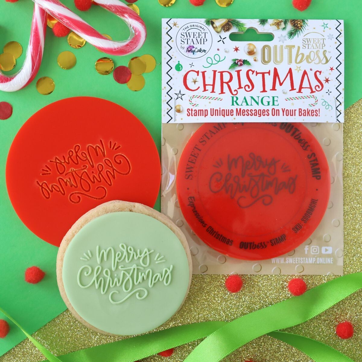 Sweet Stamp -OUTboss Christmas -Elegant 'Merry Christmas' - Χριστουγεννιάτικη Σφραγίδα 'Merry Christmas'