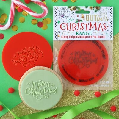 Sweet Stamp -OUTboss Christmas -Elegant &#39;Merry Christmas&#39; - Χριστουγεννιάτικη Σφραγίδα &#39;Merry Christmas&#39;