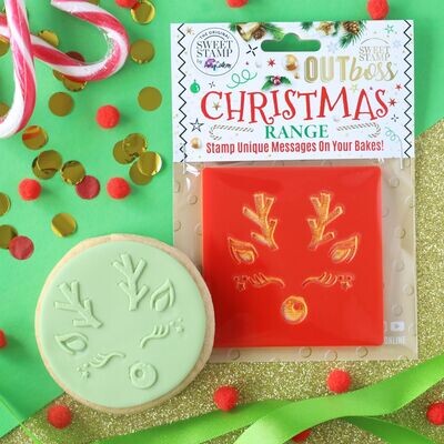 Sweet Stamp -OUTboss Christmas -CUTE REINDEER FACE - Χριστουγεννιάτικη Σφραγίδα Τάρανδος