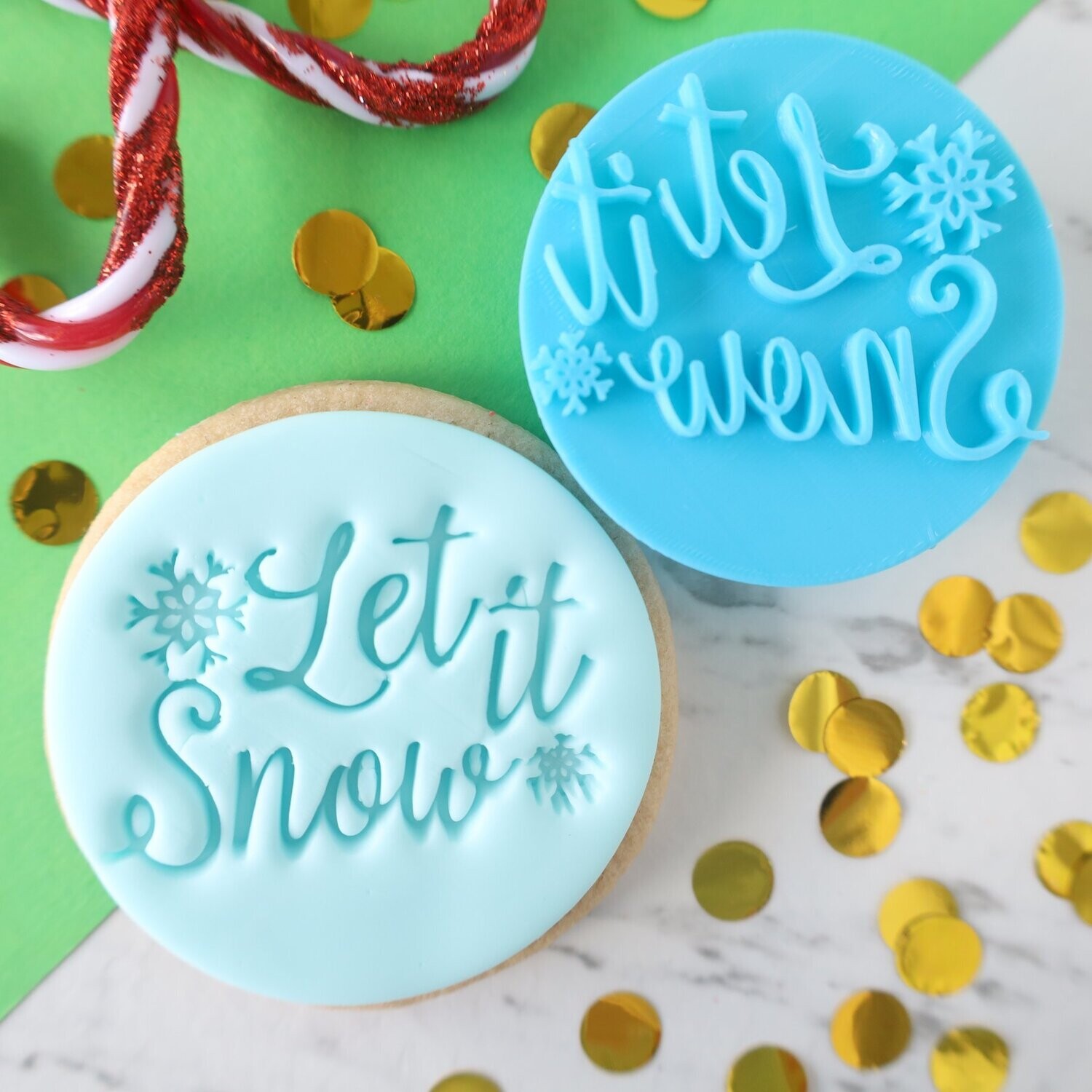 Sweet Stamp -Embosser Christmas -LET IT SNOW - Χριστουγεννιάτικη Σφραγίδα LET IT SNOW
