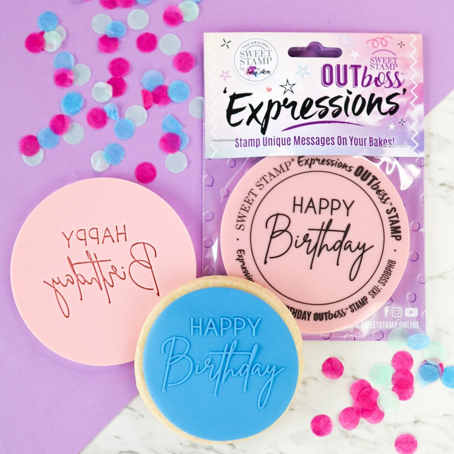Sweet Stamp -OUTboss Expressions -TRENDY - Σφραγίδα 'Happy Birthday'