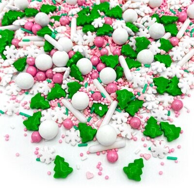 Happy Sprinkles Mix -PINK WONDERLAND 180g - Μείγμα Ζαχαρωτών Χριστουγεννιάτικο με Ελατάκια και χιονονιφάδες Ανάλωση κατά προτίμηση πριν από 30/09/22 Happy Sprinkles Mix -PINK WONDERLAND 180g - Μείγμα Ζαχαρωτών Χριστουγεννιάτικο με Ελατάκια και χιονονιφάδες Ανάλωση κατά προτίμηση πριν από 30/09/22