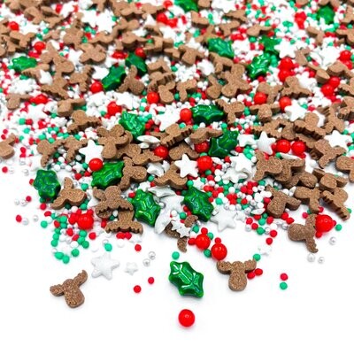 Happy Sprinkles Mix -RED NOSE 90g - Μείγμα Ζαχαρωτών Χριστουγεννιάτικο με Ταράνδους και Φύλλα Γκι Ανάλωση κατά προτίμηση πριν από 30/09/22 Happy Sprinkles Mix -RED NOSE 90g - Μείγμα Ζαχαρωτών Χριστουγεννιάτικο με Ταράνδους και Φύλλα Γκι Ανάλωση κατά προτίμηση πριν από 30/09/22