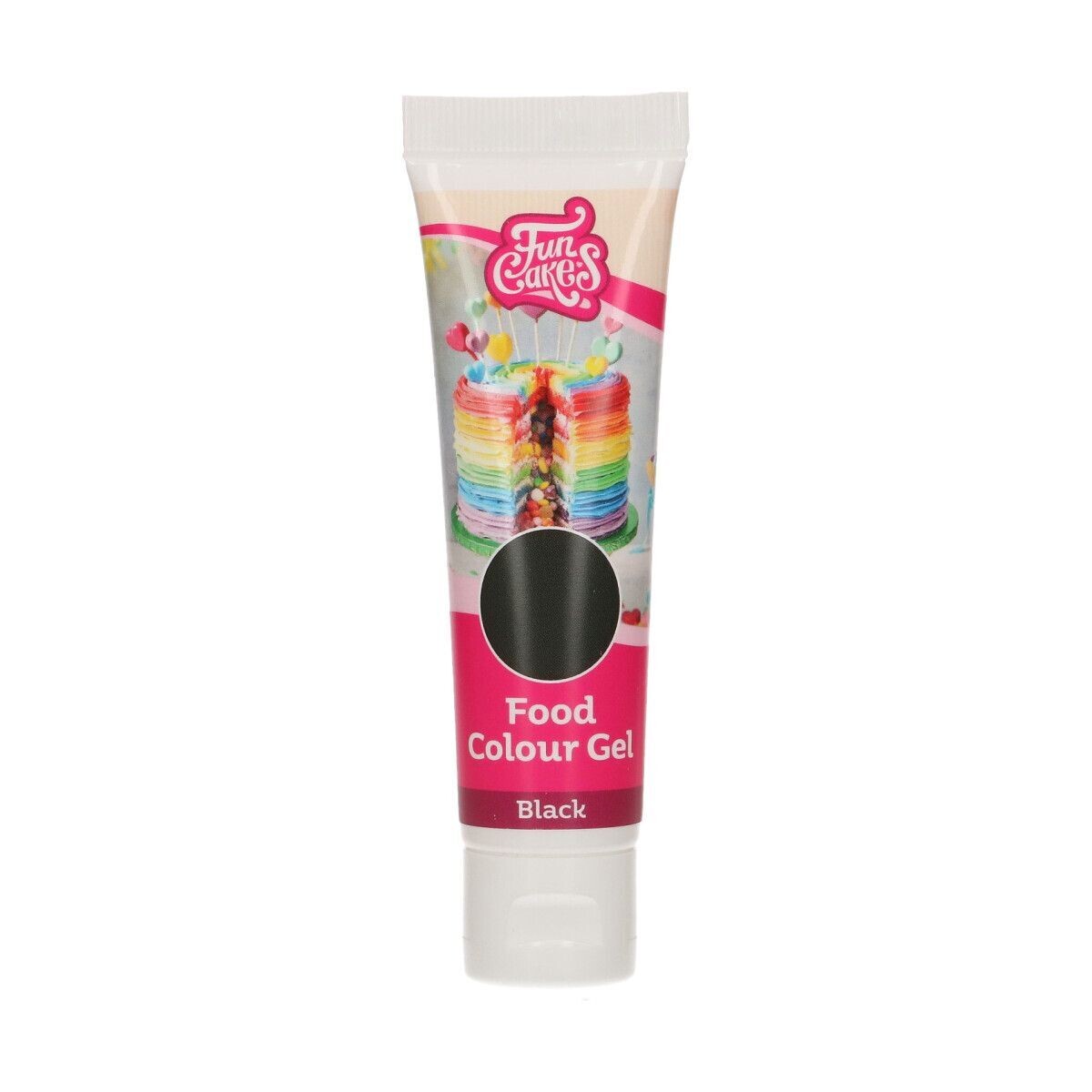 FunCakes FunColours GEL -BLACK -Χρώμα Τζελ -Μαύρο 30γρ