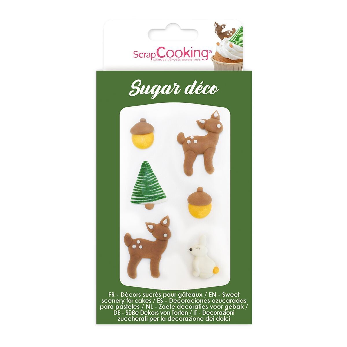 Scrapcooking Sugar Decorations WOODLAND  6 τεμ - Βρώσιμα Διακοσμητικά Ζαχαρωτά του Δάσους