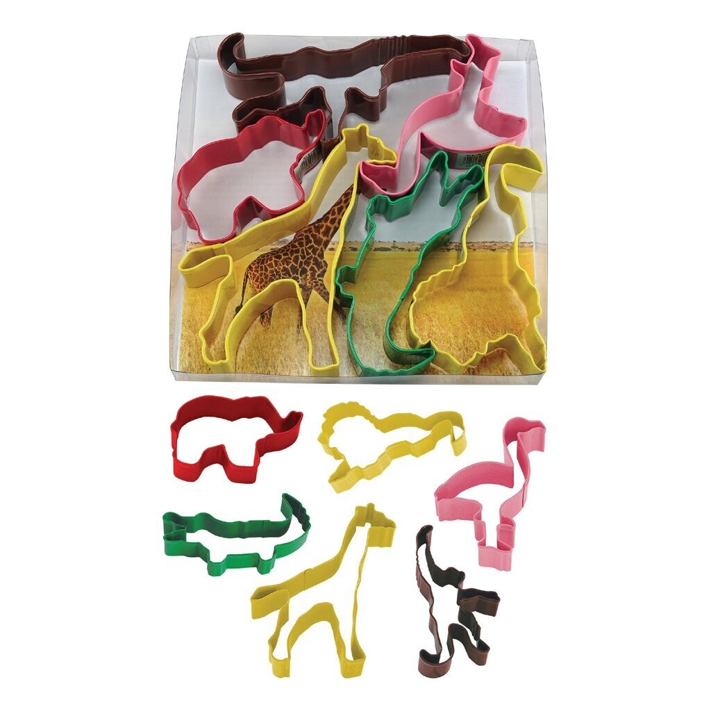 SALE!!! By AH -Set of 6 Cookie Cutters -SAFARI - Σετ 6 τεμ κουπ πατ Σαφάρι 13εκ