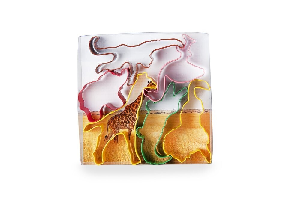 SALE!!! By AH -Set of 6 Cookie Cutters -SAFARI - Σετ 6 τεμ κουπ πατ Σαφάρι 13εκ