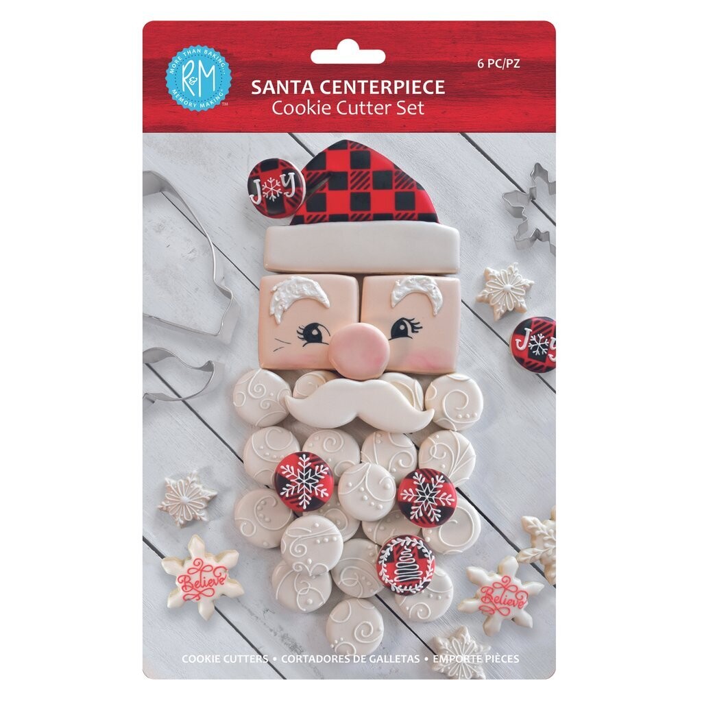 SALE!!! By AH -Set of 6 Cookie Cutters -SANTA CENTERPIECE DECORATING KIT - Σετ 6 κουπ πατ Άγιος Βασίλης
