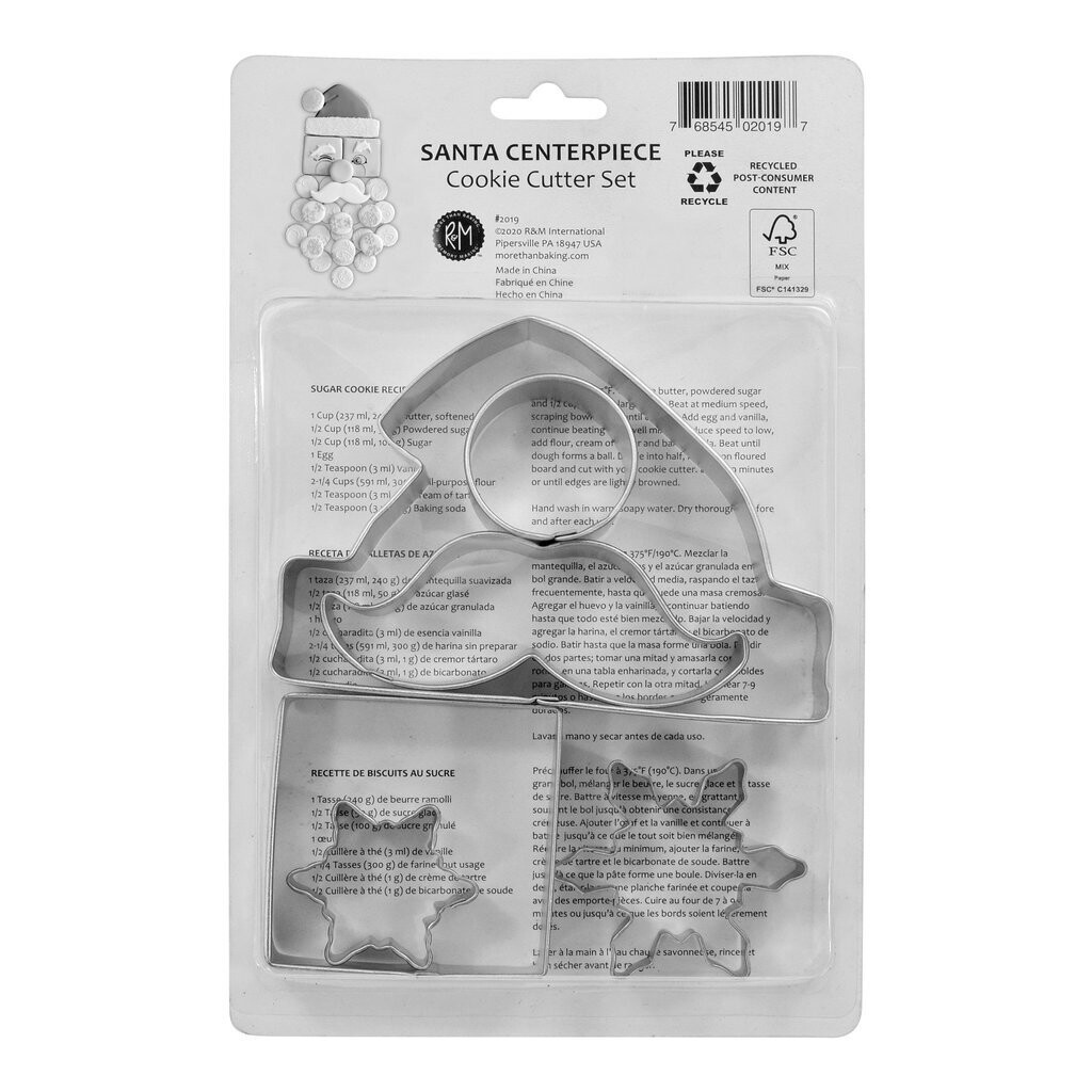 SALE!!! By AH -Set of 6 Cookie Cutters -SANTA CENTERPIECE DECORATING KIT - Σετ 6 κουπ πατ Άγιος Βασίλης