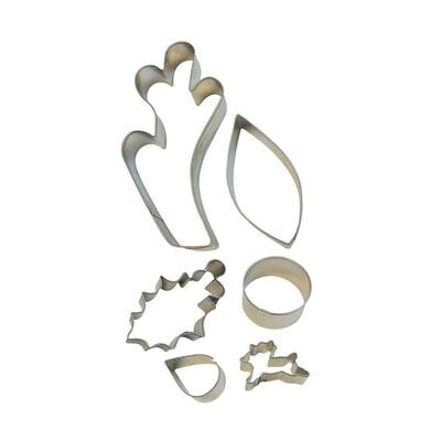 SALE!!!  By AH -Set of 6 Cookie Cutters -REINDEER CAKE DECORATING KIT - Σετ 6 κουπ πατ τάρανδος