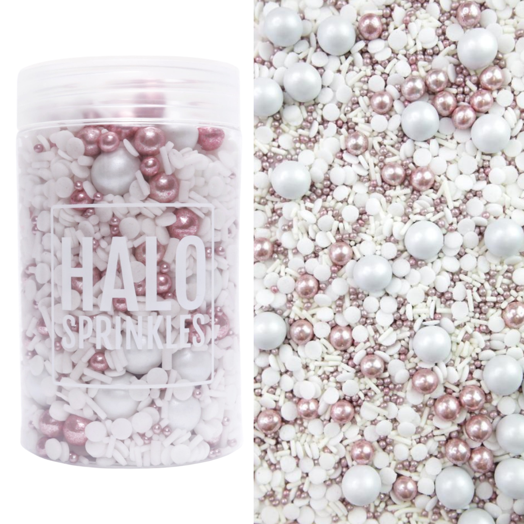 Halo Sprinkles MIX -BLUSHING BRIDE 125γρ - Μείγμα Ζαχαρωτών  σε Ροζ και Λευκές Αποχρώσεις