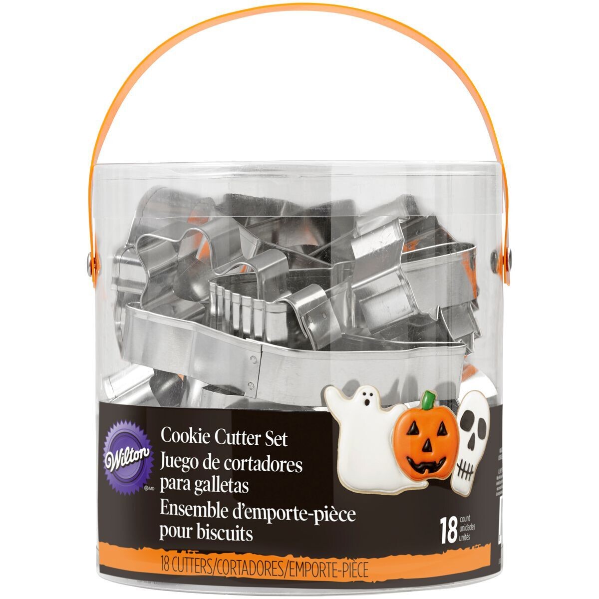 Wilton Tub of Halloween Cookie Cutters -Σετ 18 τεμ μεταλλικά κουπ πατ με θέμα Halloween