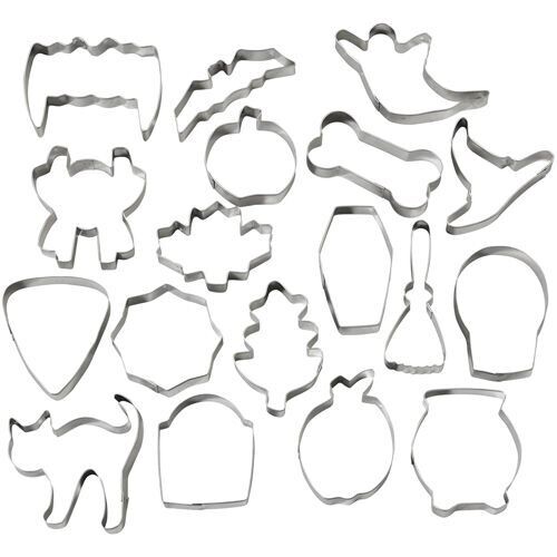 Wilton Tub of Halloween Cookie Cutters -Σετ 18 τεμ μεταλλικά κουπ πατ με θέμα Halloween