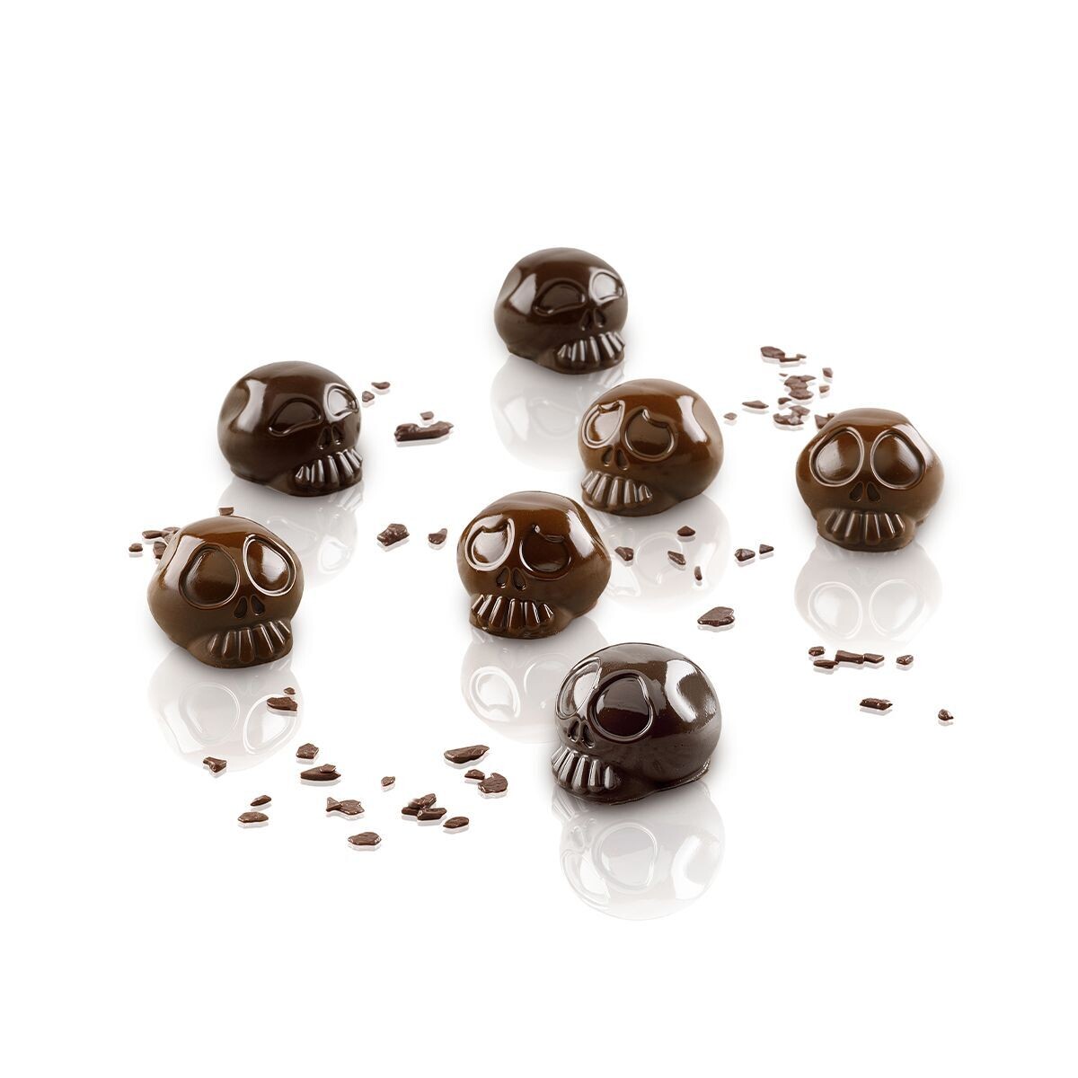 SALE!!! Silikomart Chocolate Mould -SKULLS - Καλούπι Σιλικόνης για σοκολατάκια &#39;Κρανία&#39;