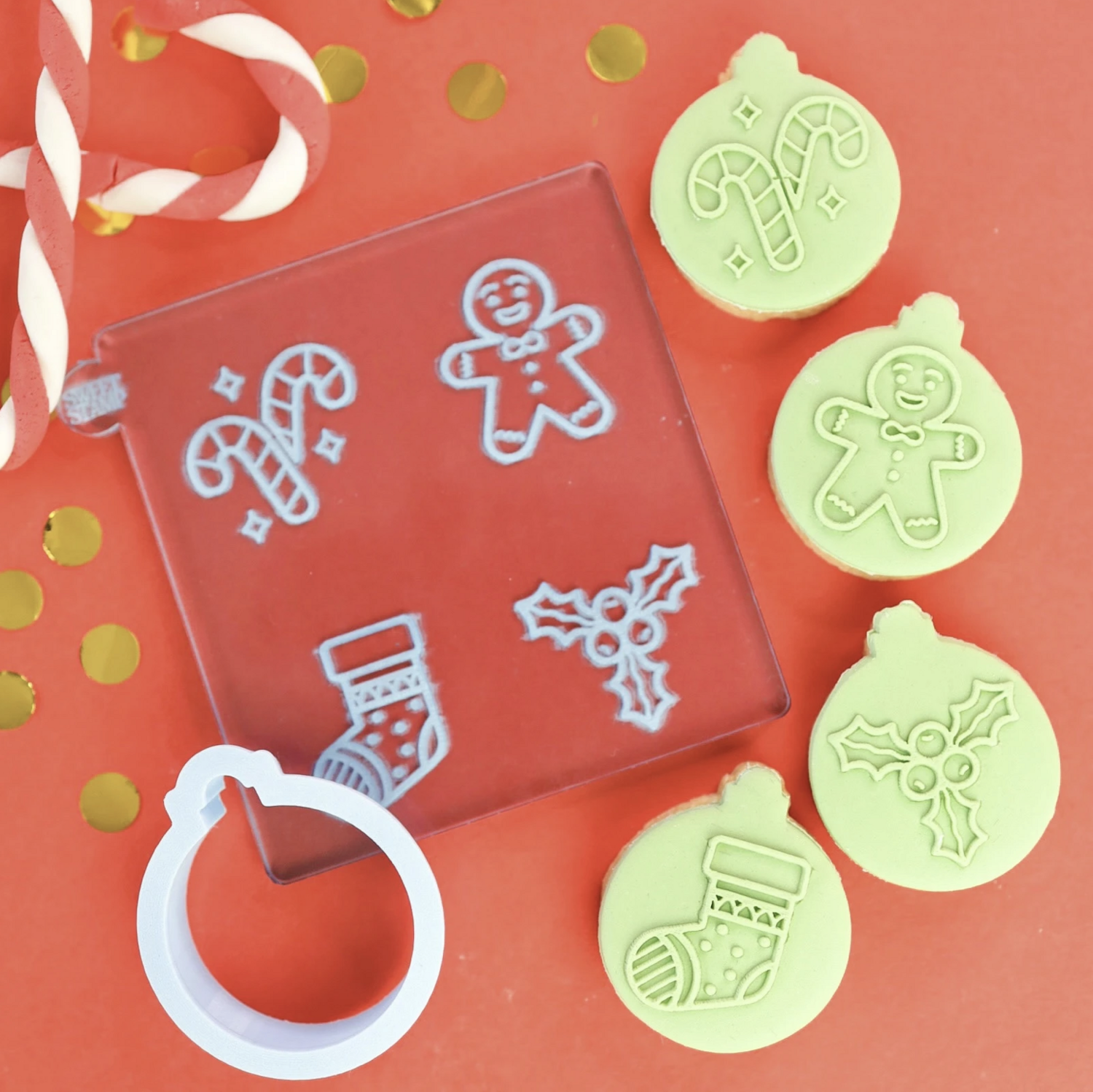 Sweet Stamp -OUTboss Stamp &#39;n Cut Mini -COZY CHRISTMAS - Κουπ Πατ και Μίνι Σφραγίδες Χριστουγεννιάτικο Θέμα