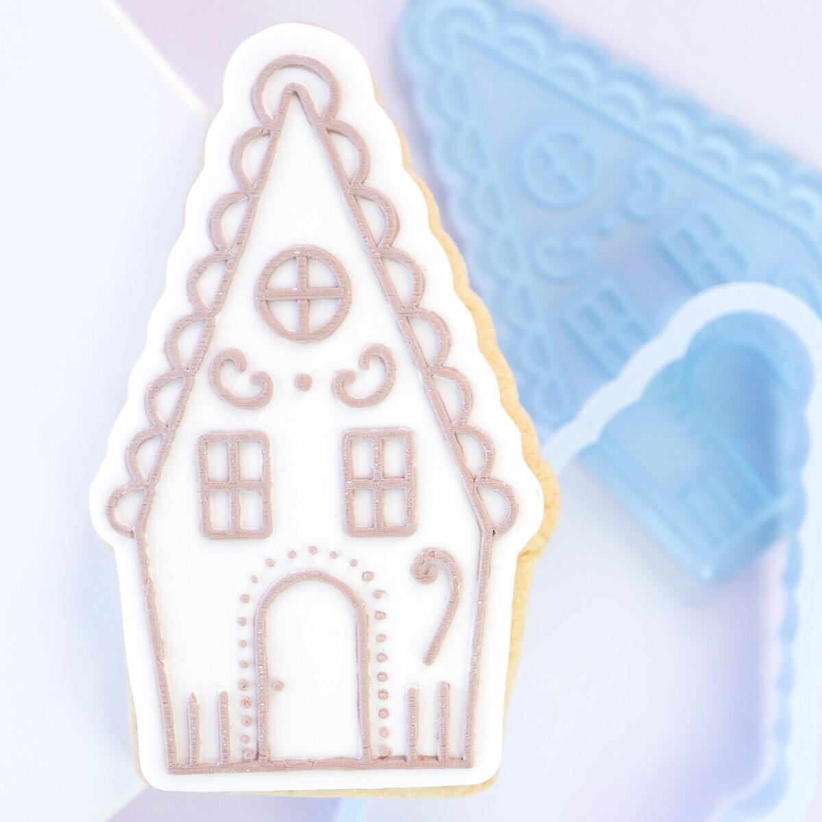 Sweet Stamp -OUTboss Stamp &#39;n Cut - GINGERBREAD HOUSE - Κουπ Πατ και Σφραγίδα Μπισκοτόσπιτο Ψηλό