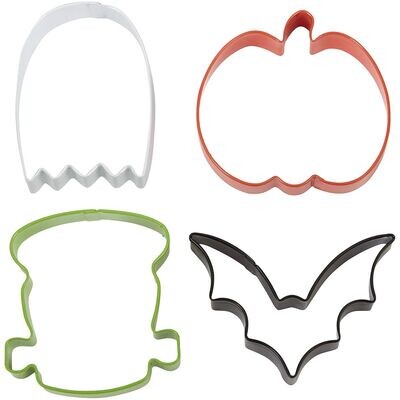 Wilton HALLOWEEN Cookie Cutter Bat/Pumpkin/Ghost/Frankenstein 4 τμχ - Σετ 4τεμ Κουπ πατ Φάντασμα, Νυχτερίδα, Φρανκενστάιν, Κολοκύθα-∞∞∞