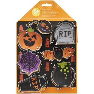 Wilton HALLOWEEN Cookie Cutter Haunted House Set 7 - Σετ 7τεμ Κουπ πατ με θέμα το HALLOWEEN