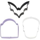 Wilton HALLOWEEN Cookie Cutter Bat-Tombstone-Skull 3 τμχ - Σετ 3τεμ Κουπ πατ Νυχτερίδα, Ταφόπλακα, Νεκροκεφαλή