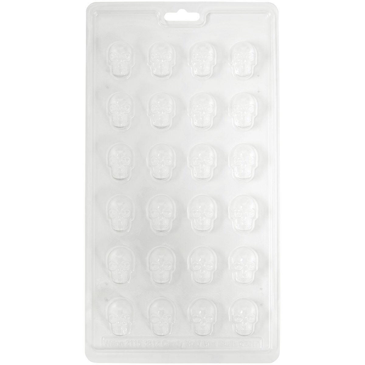 Wilton Candy Mould -MINI SKULLS - Πλαστικό Καλούπι για 24 σοκολατάκια κρανία