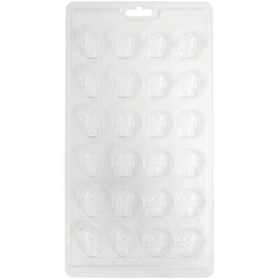 Wilton Candy Mould -MINI SKULLS - Πλαστικό Καλούπι για 24 σοκολατάκια κρανία