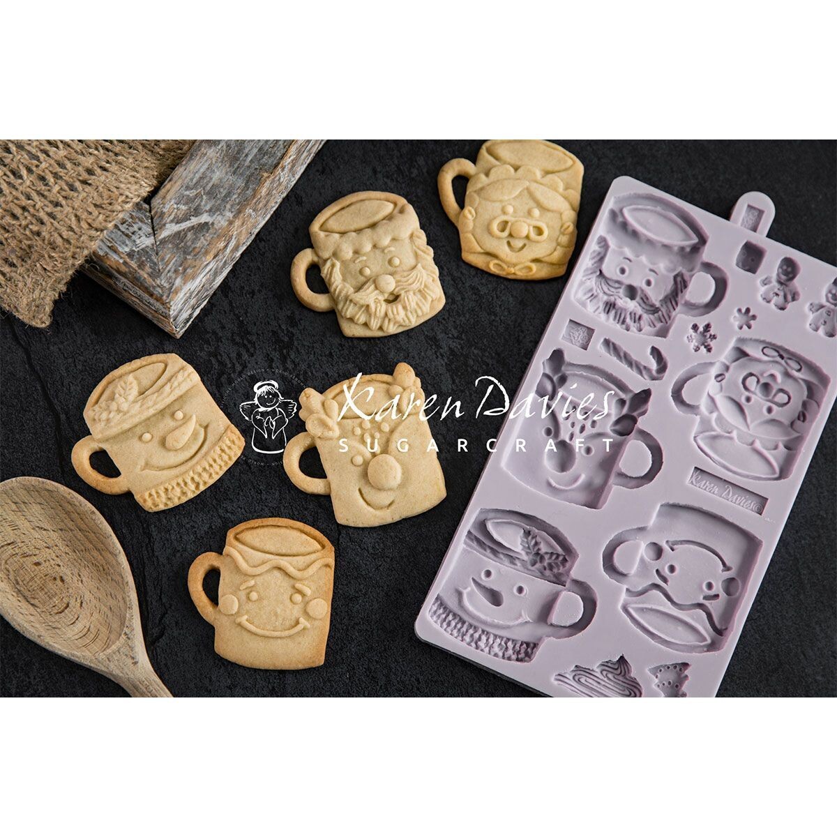Karen Davies FESTIVE MUGS - Καλούπι Σιλικόνης Χριστουγεννιάτικες Κούπες