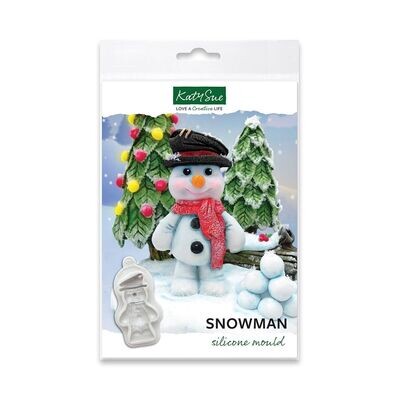 Katy Sue Silicone Mould -SNOWMAN - Καλούπι Σιλικόνης Χιονάνθρωπος