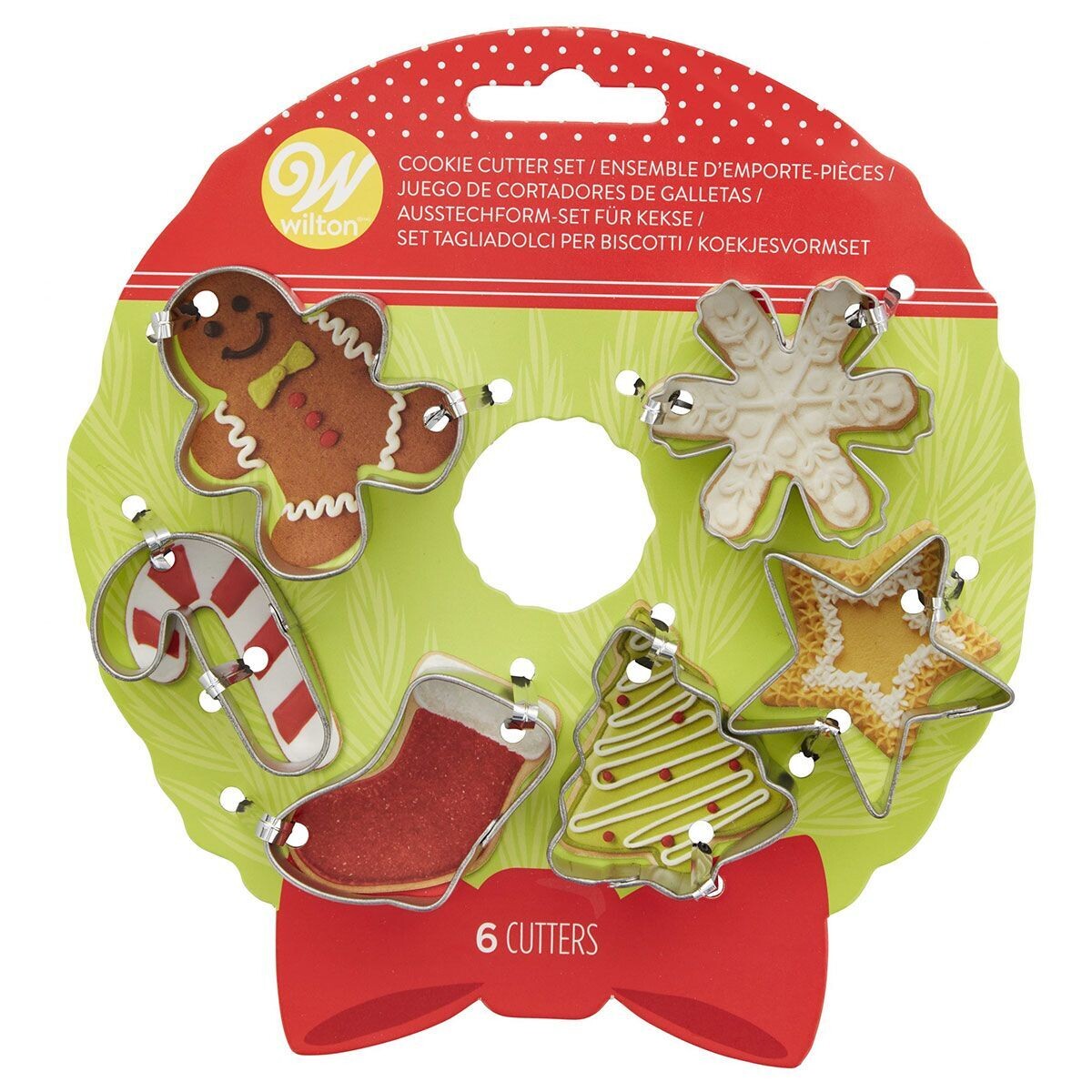SALE!!! Wilton Christmas Cookie Cutter Set of 6 -MINI WREATH SET -Σετ 6τεμ Μίνι Χριστουγεννιάτικα Κουπ πατ
