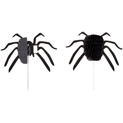 Wilton Treat Picks -Honeycomb Spider 12τμχ - Διακοσμητικά Τόπερ Αράχνες
