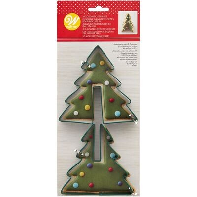 Wilton 3D Cookie Cutter Tree 2 τμχ - Σετ 2τεμ Κουπ πατ για Τρισδιάστατο Χριστουγεννιάτικο Δέντρο