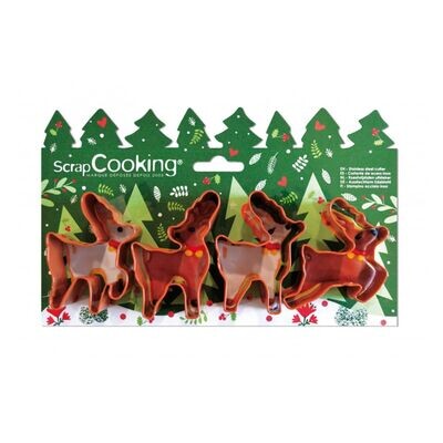 SALE!!! Scrapcooking Cookie Cutter Christmas -DEER - Σετ 4τεμ κουπ πατ Τάρανδοι SALE!!! Scrapcooking Cookie Cutter Christmas -DEER - Σετ 4τεμ κουπ πατ Τάρανδοι