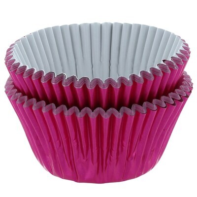 Baked With Love Cupcake Cases -METALLIC PINK - Θήκες Ψησίματος -Μεταλλικό Ροζ 50 τεμ.