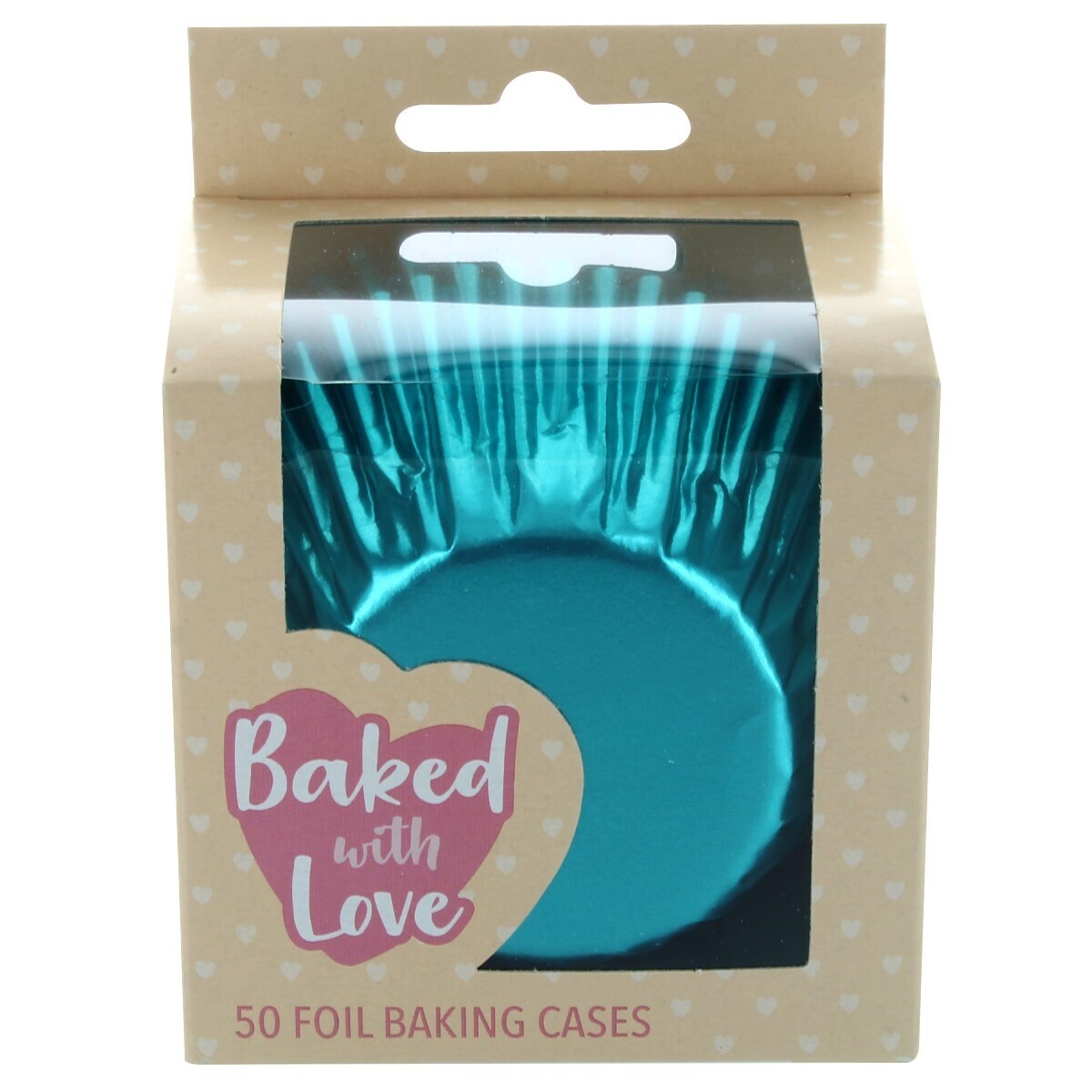 Baked With Love Cupcake Cases -METALLIC AQUA - Θήκες Ψησίματος -Μεταλλικό Τυρκουάζ 50 τεμ.