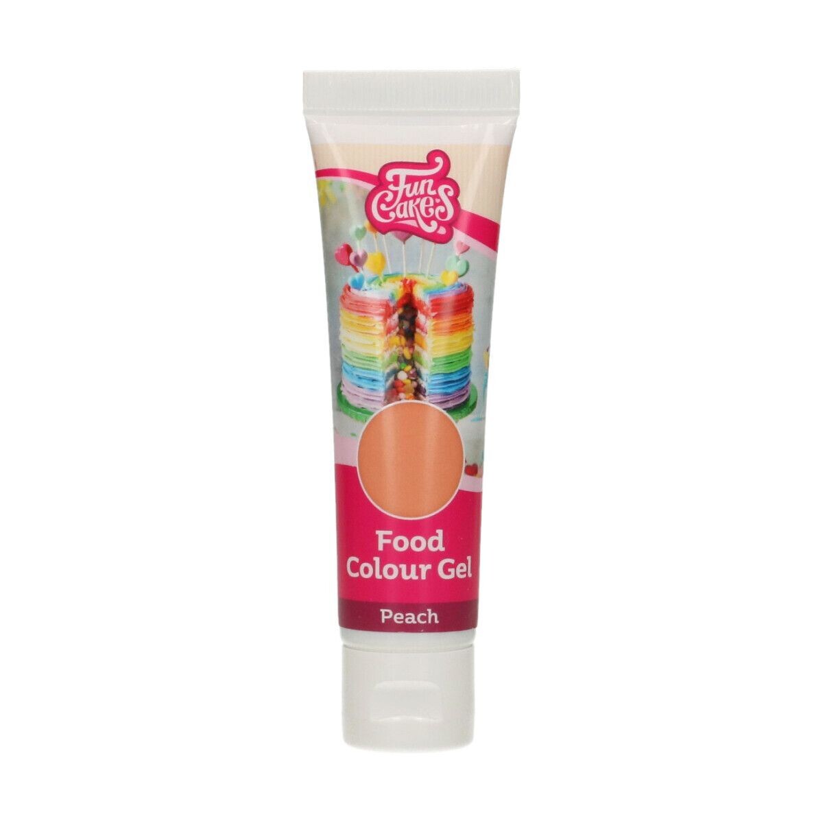 FunCakes FunColours GEL -PEACH -Χρώμα Τζελ - Ροδακινί -  30γρ