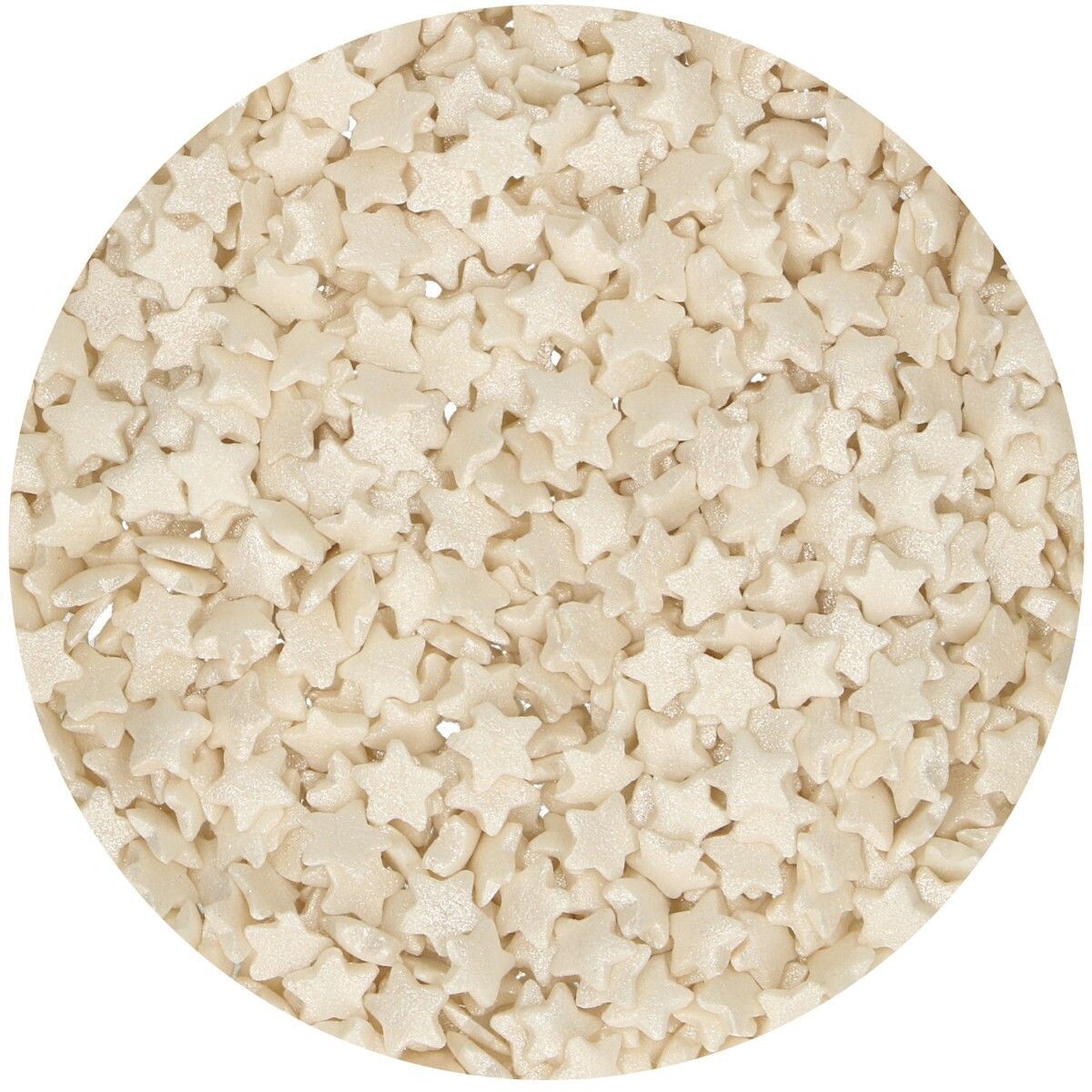 FunCakes Sprinkles -STARS -PEARL WHITE -Μείγμα Ζαχαρωτών Λευκά Περλέ Αστέρια 60γρ